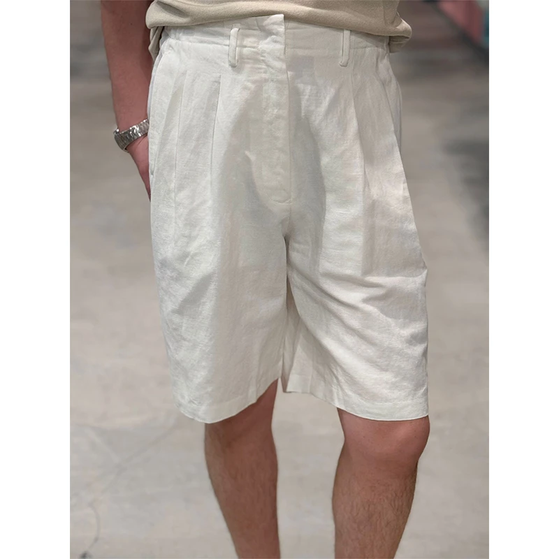 6900版”意式静奢风 Joetsu 51%亚麻混纺 度假“百慕大休闲短裤