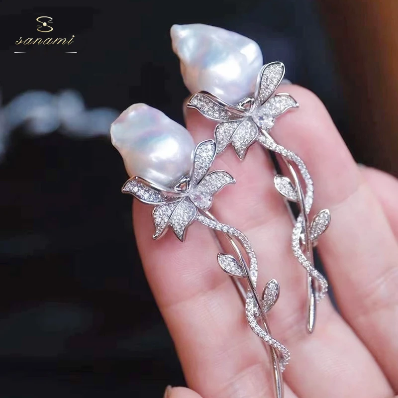 佐奈美（SANAMI）郁金香巴洛克珍珠胸花复古优雅轻奢气质