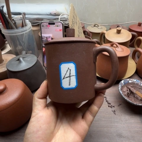 茶杯紫砂道扳手工盖杯