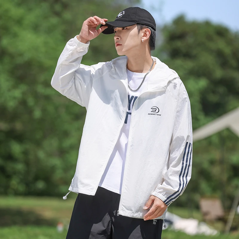 2025夏季UPF50+休闲户外百搭日系男女同款外套连帽防晒服