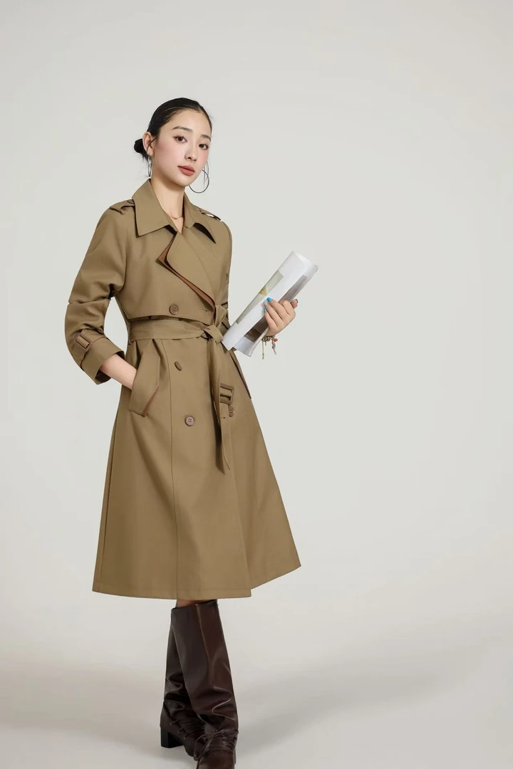 长款英伦中长款2025秋季新款外套风衣气质学院大衣痞帅炸街风女装