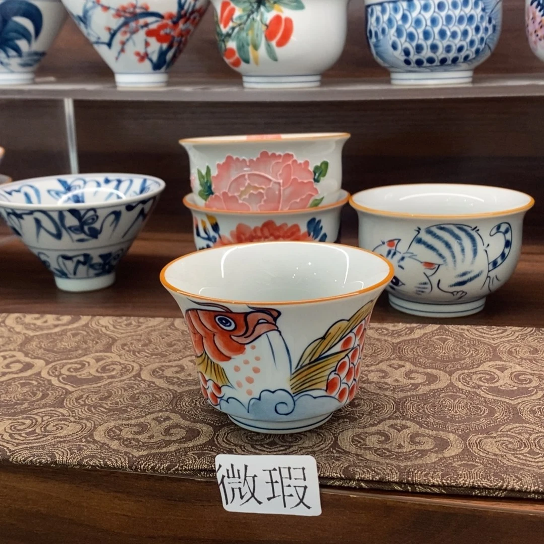 釉下彩老陶泥手工绘制