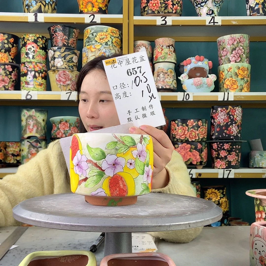 陶景德镇手工花盆657