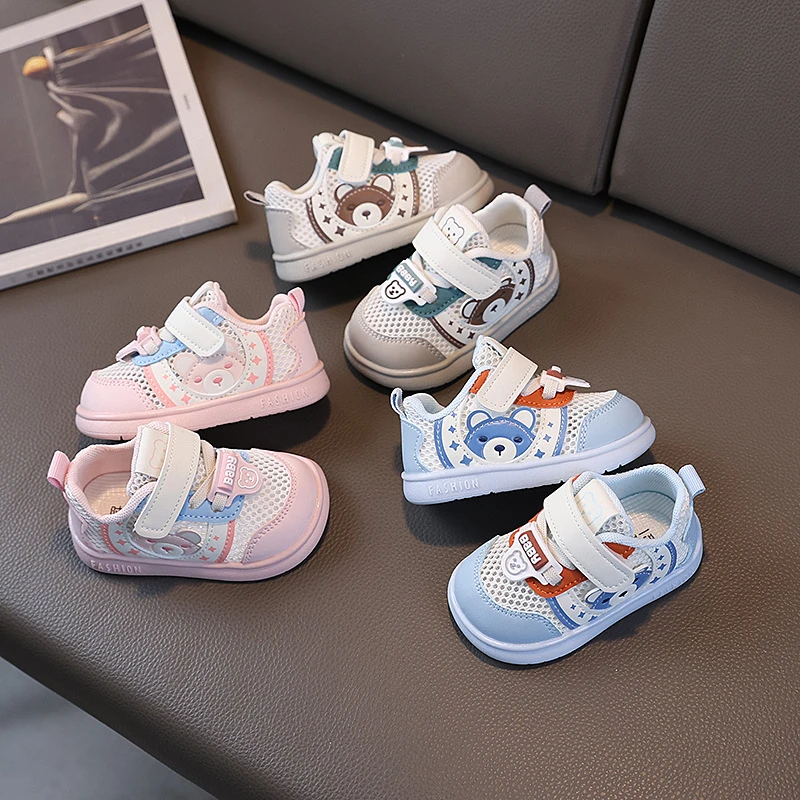 婴幼儿软底学步鞋春夏男女宝宝透气运动鞋镂空网面防滑机能鞋单网