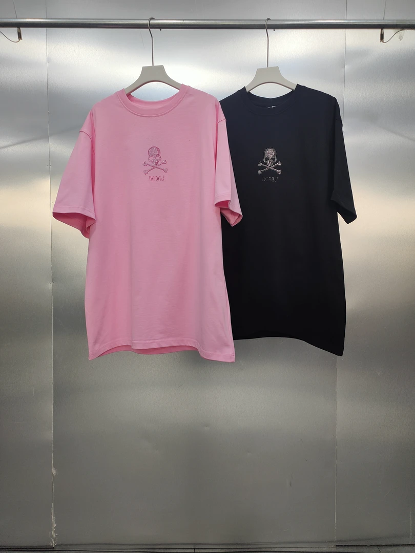 G04(LX)-21014-MMJ夏立体烫钻骷髅头印花宽松百搭休闲T恤