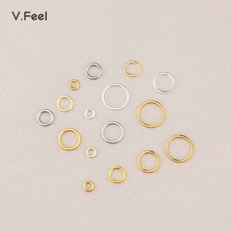 14K包金保色闭口圆环2025新款手工diy饰品配件手链项链收尾连圆环