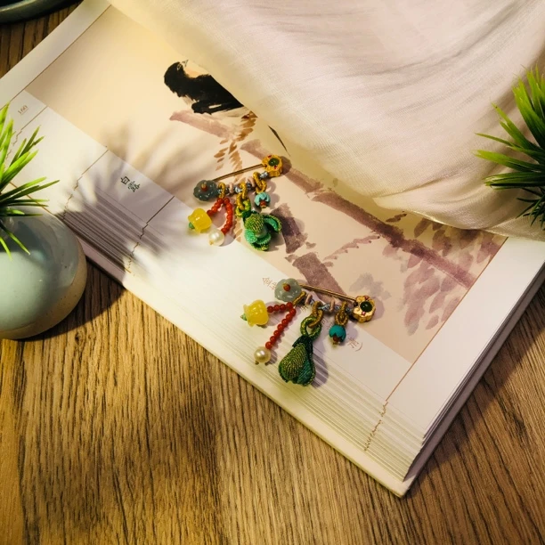 925银银制品 【桦雅珠宝】925银多宝胸针-多样性发一- Y438-自发