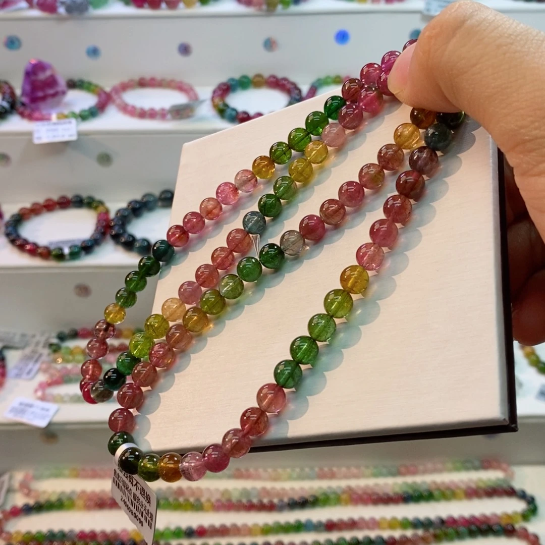 雪***儿碧玺手串未镶嵌多样性发一条