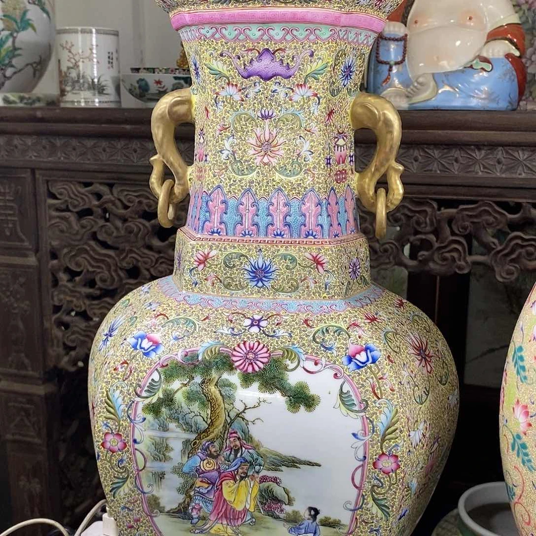 摆件手工手绘陶瓷摆件工艺品