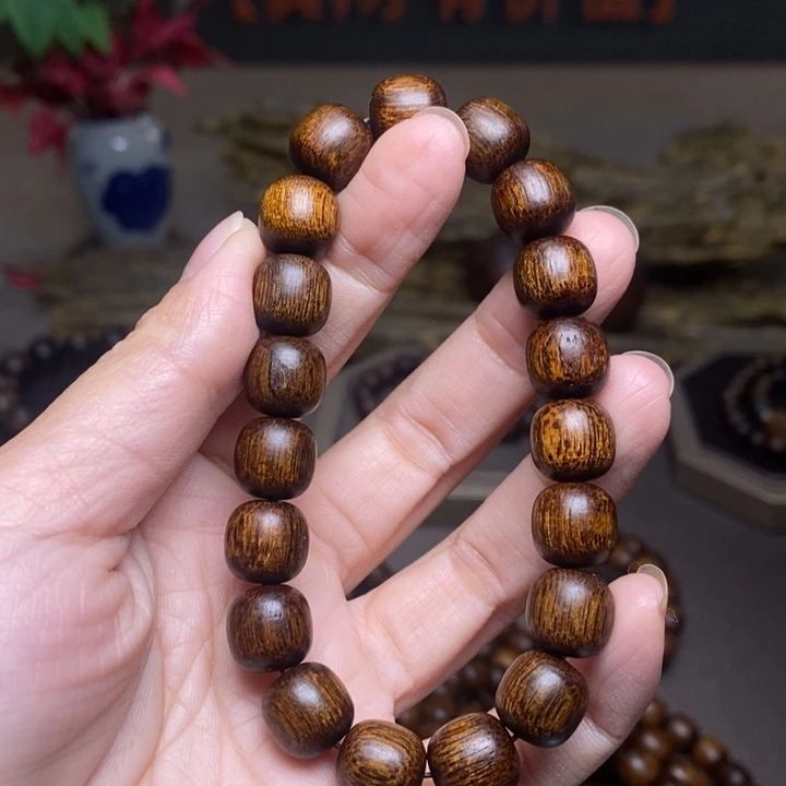 沉香手串越南芽庄黄油白棋楠1.0
