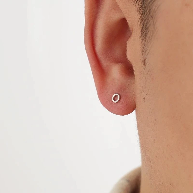 合金锆石耳饰 7号A29简约 耳钉男女圈圈小号百搭简约耳环女