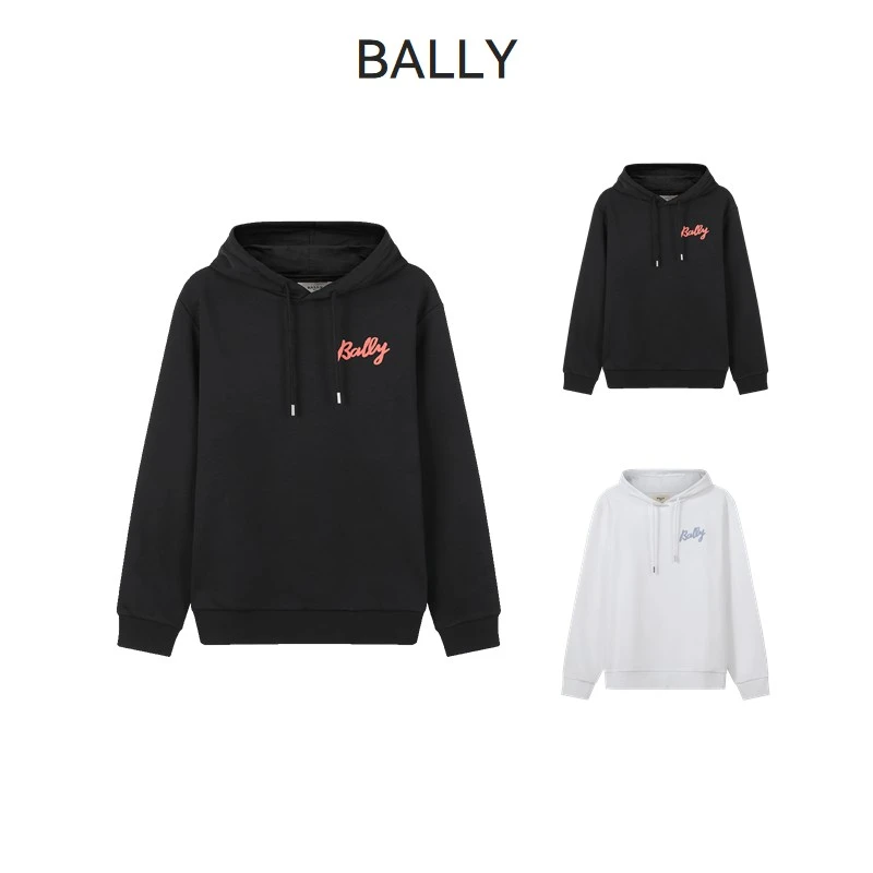 Bally巴利 男士LOGO胶印连帽长袖卫衣运动衫 M5BA907F