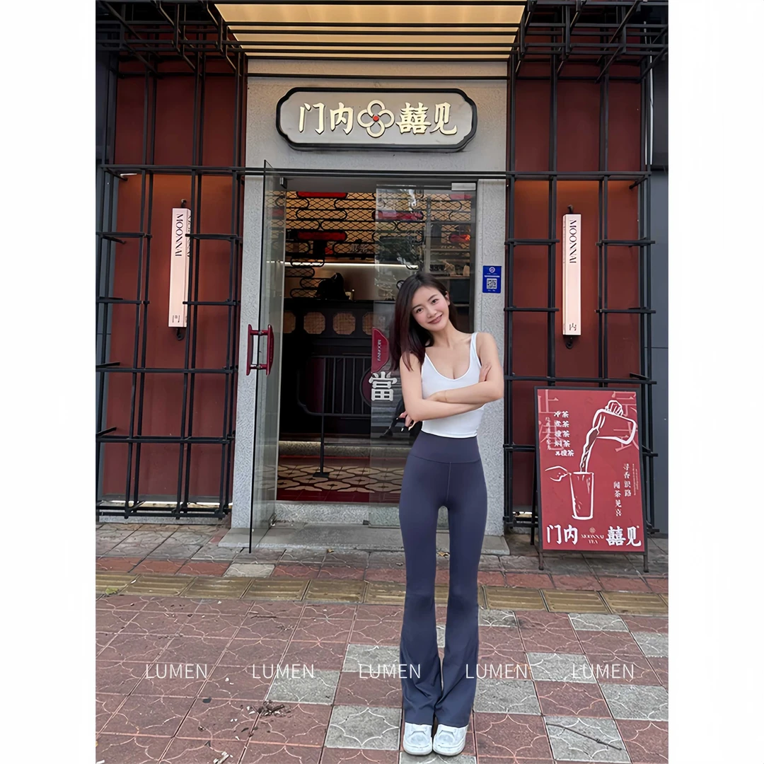 Lulu同款Groove喇叭裤性感微喇2025瑜伽裤高腰显瘦不起球长裤外穿