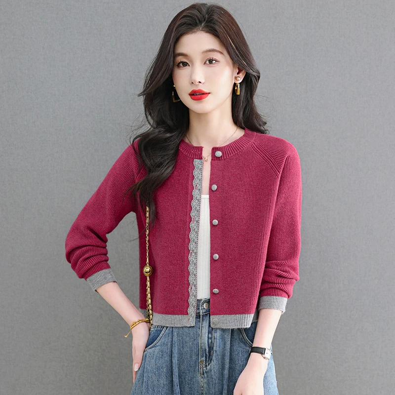 针织开衫外套女2025秋冬毛衣新款小个子短款小香风减龄外搭上衣潮