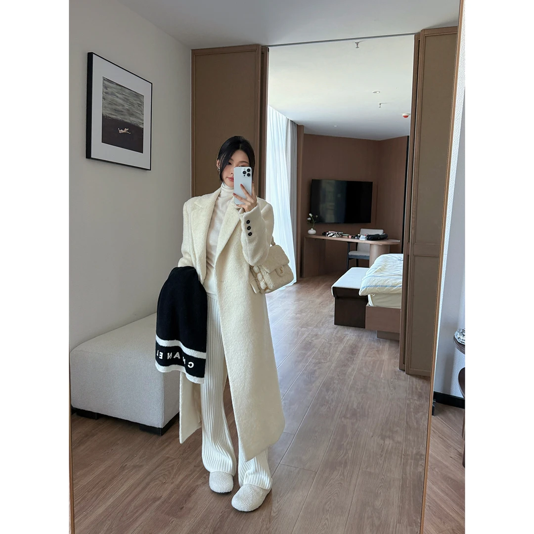 FORNI  小柏林博物馆之夜长短款毛呢大衣长短款毛呢西装外套