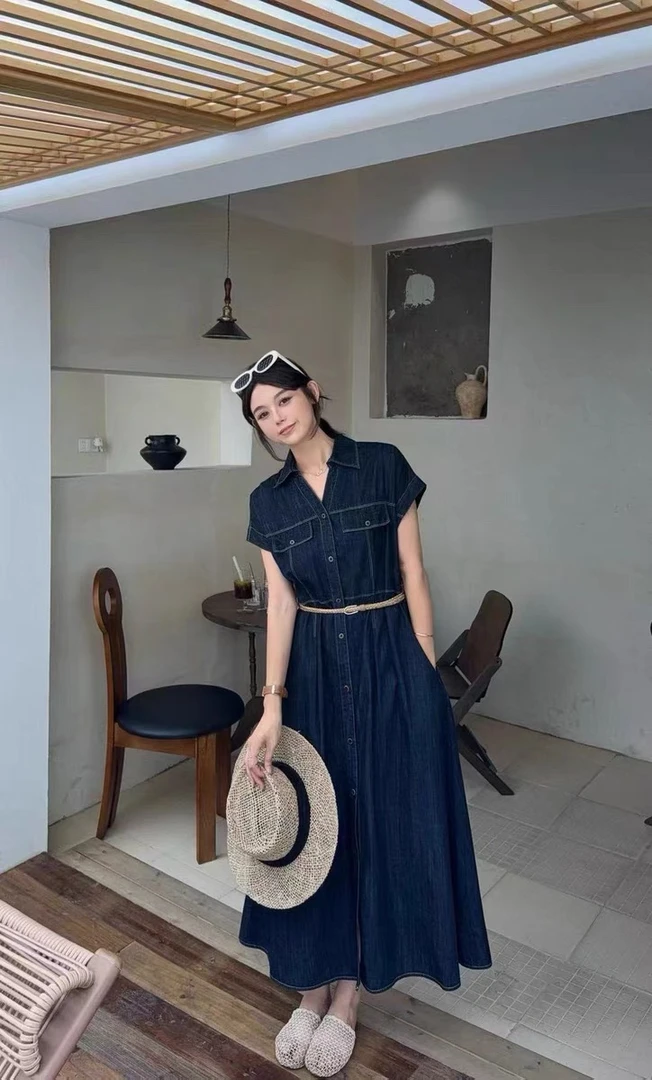 836 贝拉拉气质牛仔连衣裙