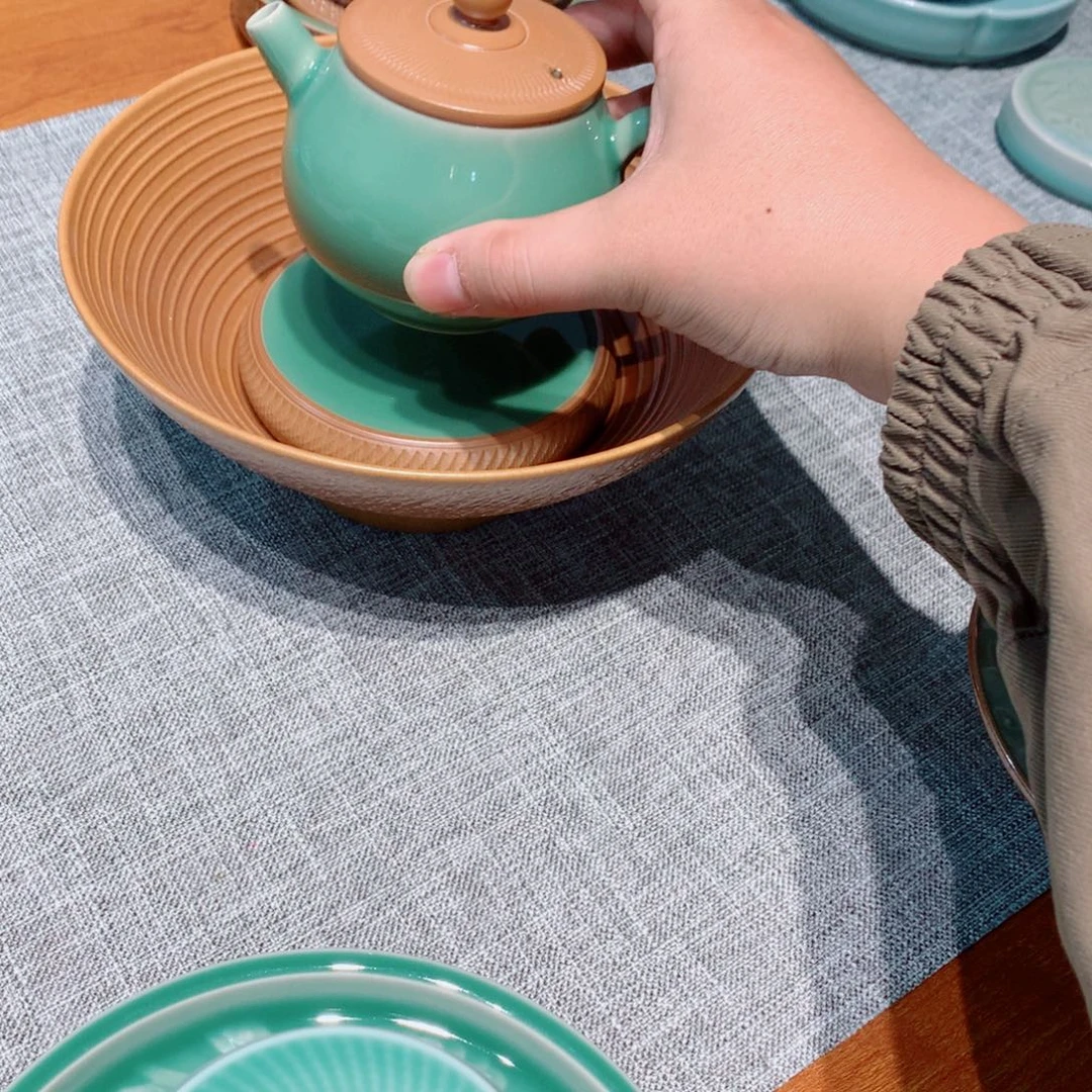 优***哉龙泉青瓷茶具一套
