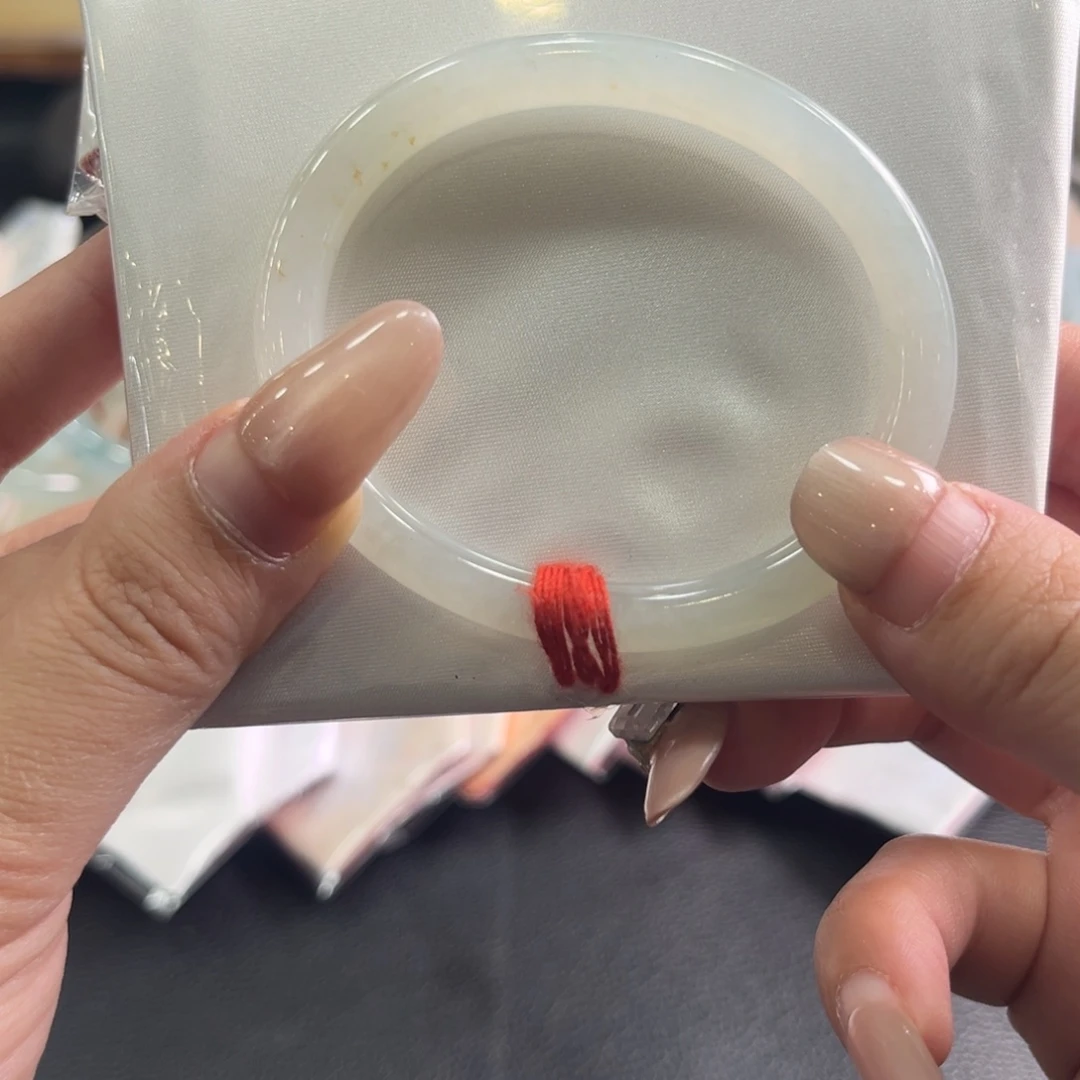 翡翠未镶嵌手镯54贵妃桂花糕