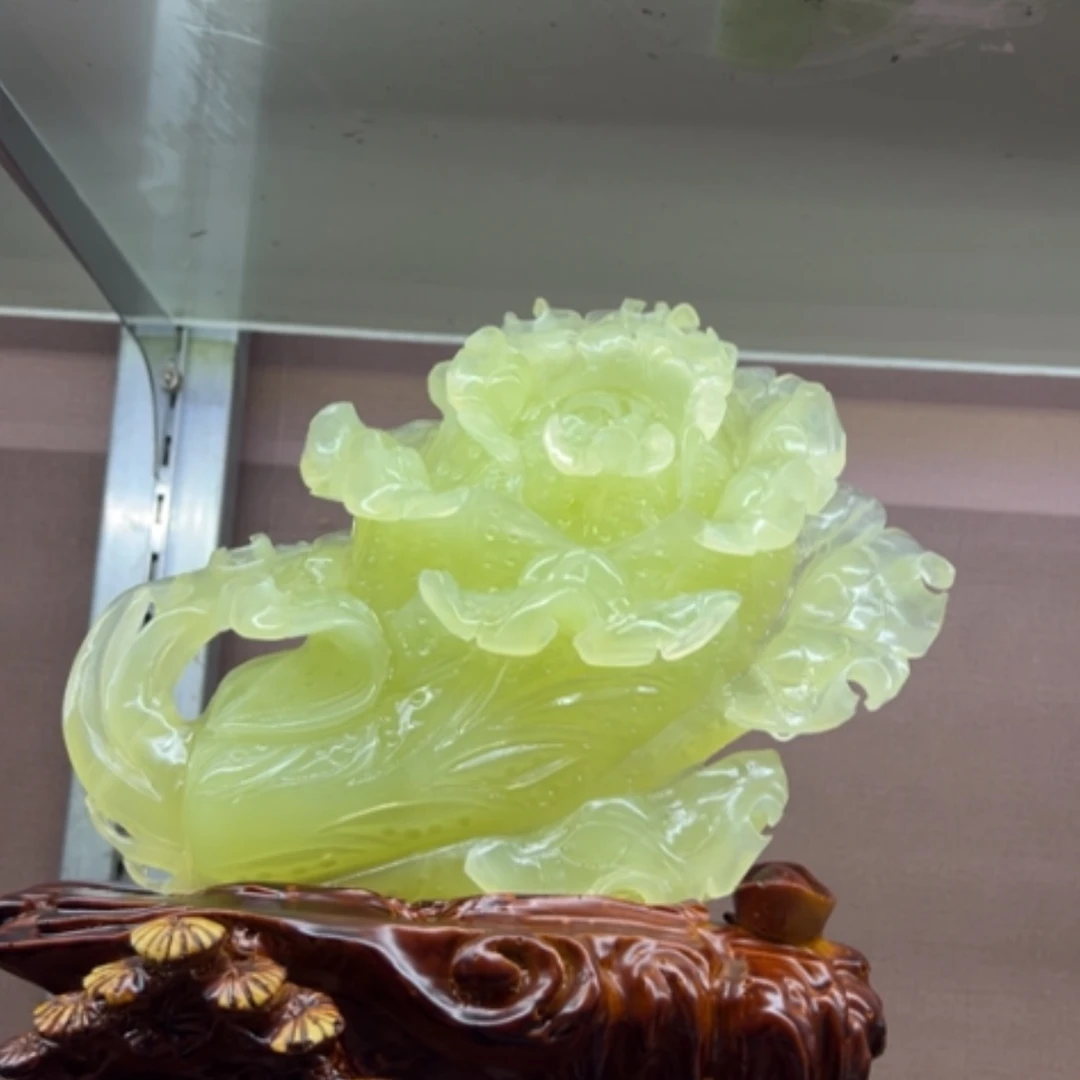 【闪购商品】未镶嵌蛇纹石玉珠宝奇石百财聚来