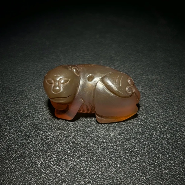 清代玛瑙獾挂件/文物商店/古61340