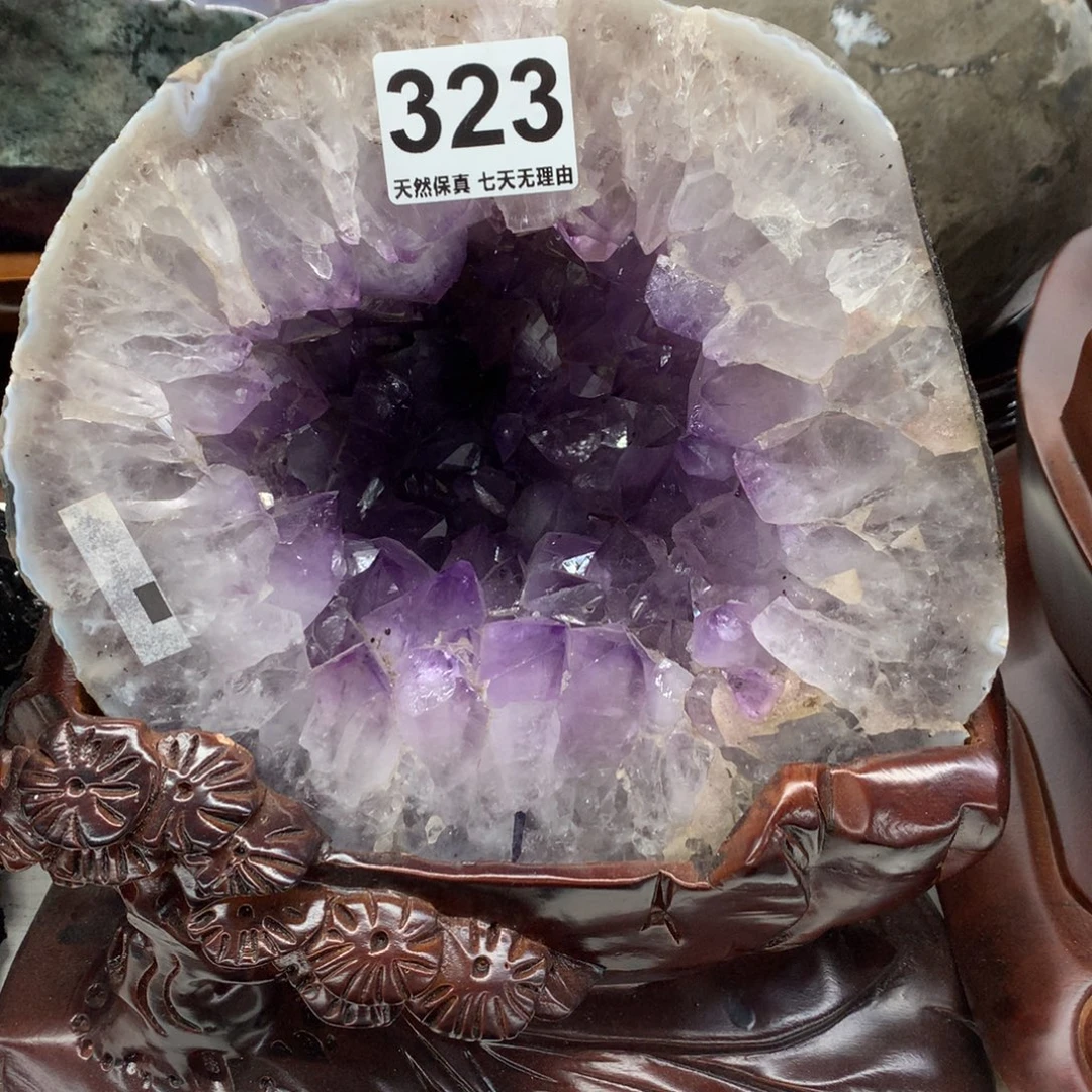紫晶摆件未镶嵌水晶