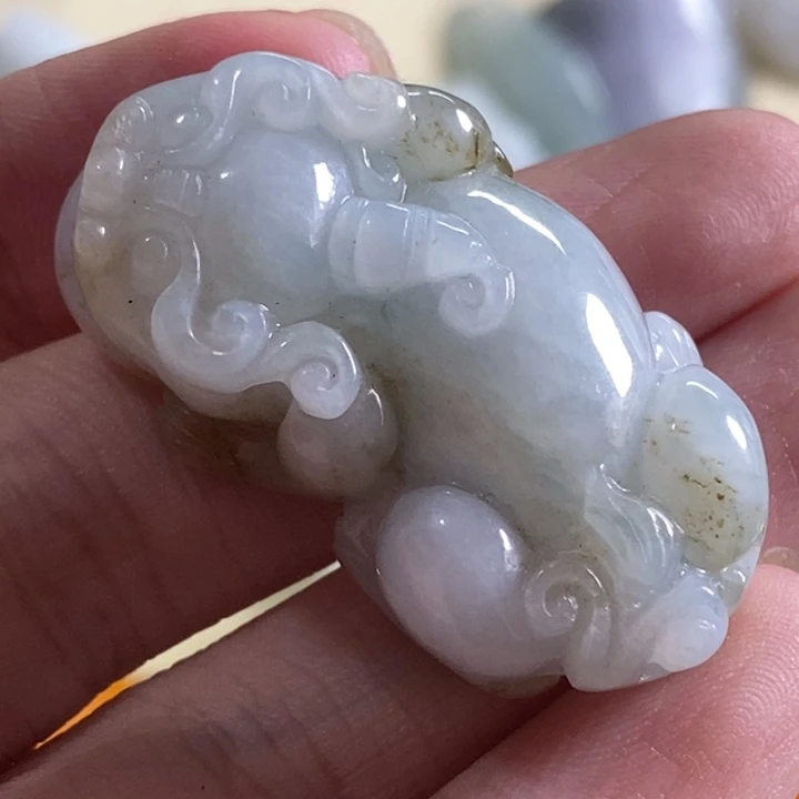 翡翠未镶嵌颈饰天然翡翠6号长37.5