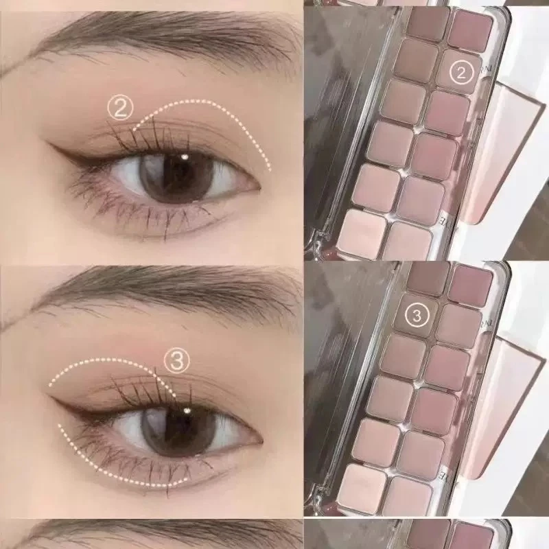 直播2】低饱和韩系伪素颜哑光眼影盘日常裸妆消肿大地色眼影