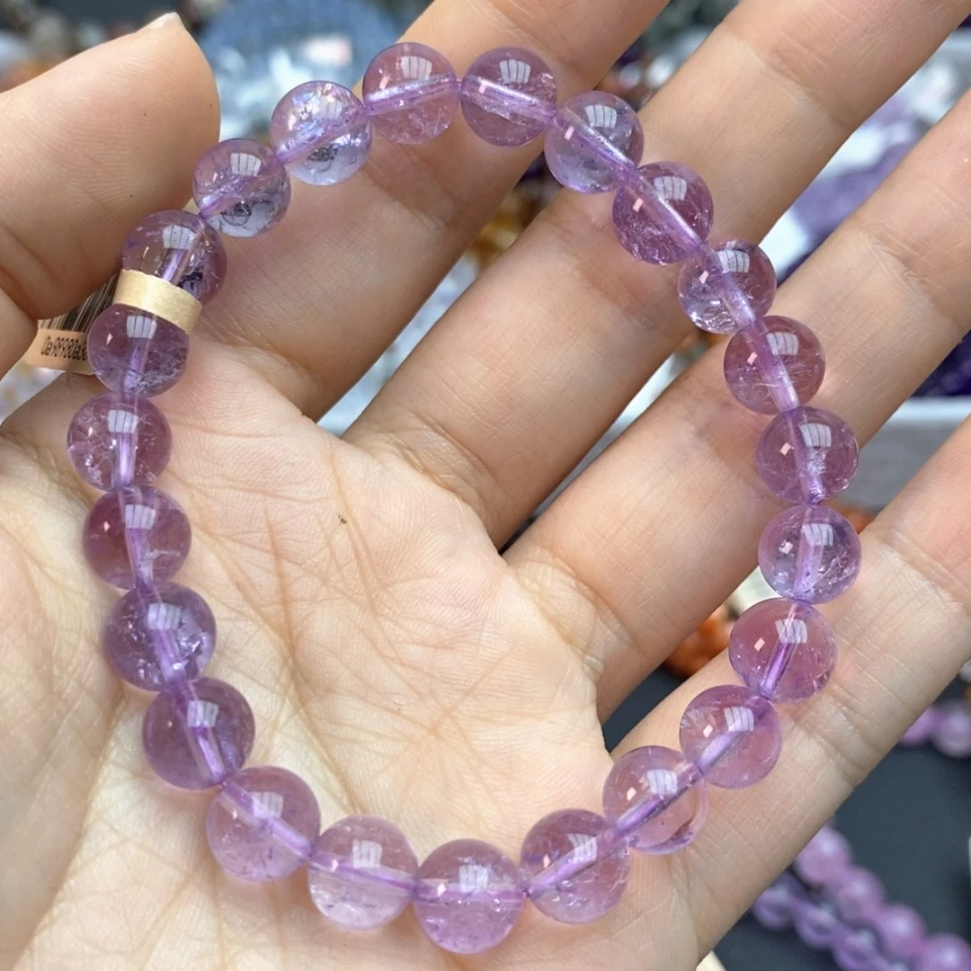水晶手串未镶嵌薰衣草紫水晶