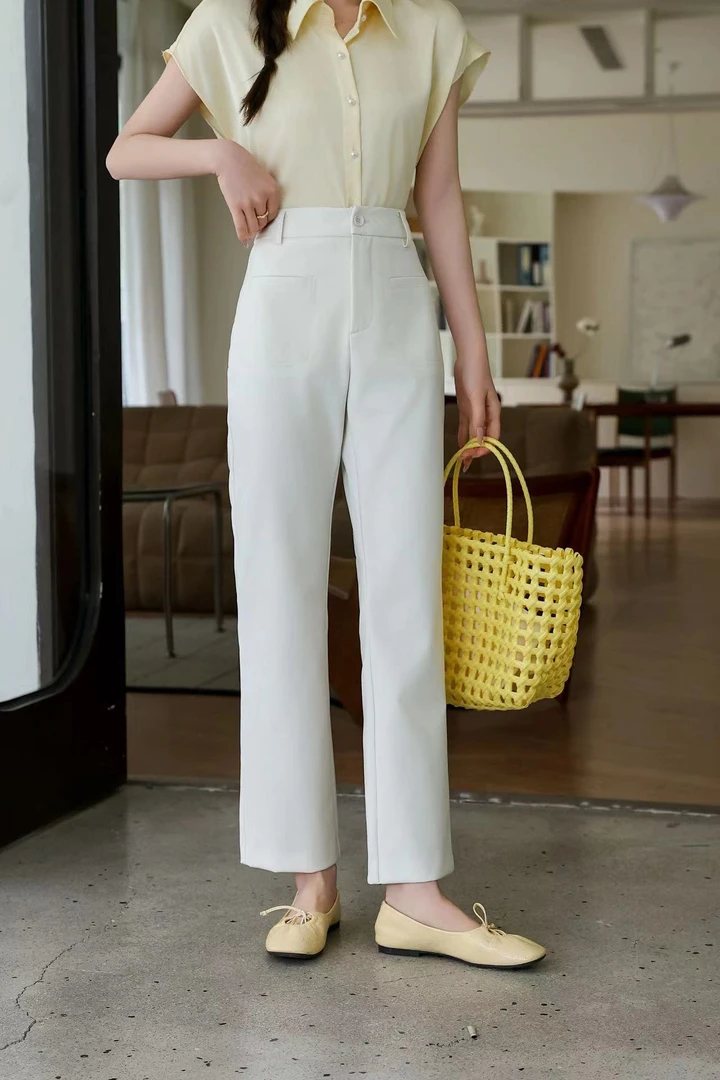 邹先森2577-28夏季新款时尚百搭直筒九分烟馆酷