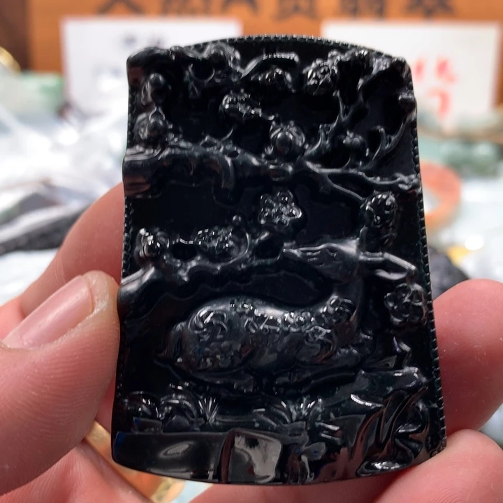 翡翠未镶嵌颈饰保真天然a货翡翠