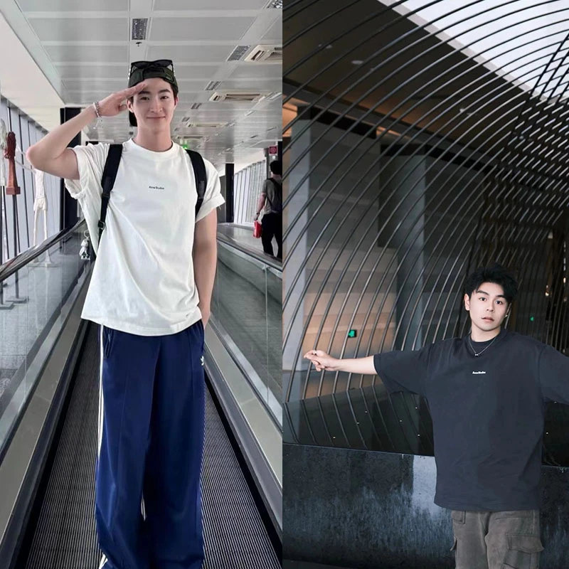 （小美专属）A-c 小标男士水洗做旧破洞刮烂T恤