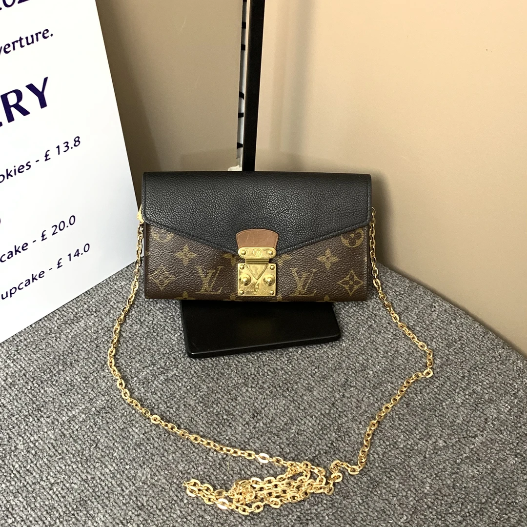 95新 LouisVuitton/路易威登 LV传奇钱包/路易威登钱包后加链条