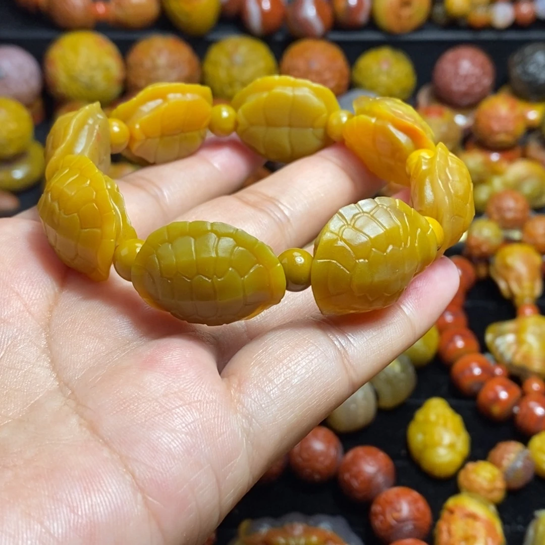 玛瑙/玉髓未镶嵌同料富甲手串