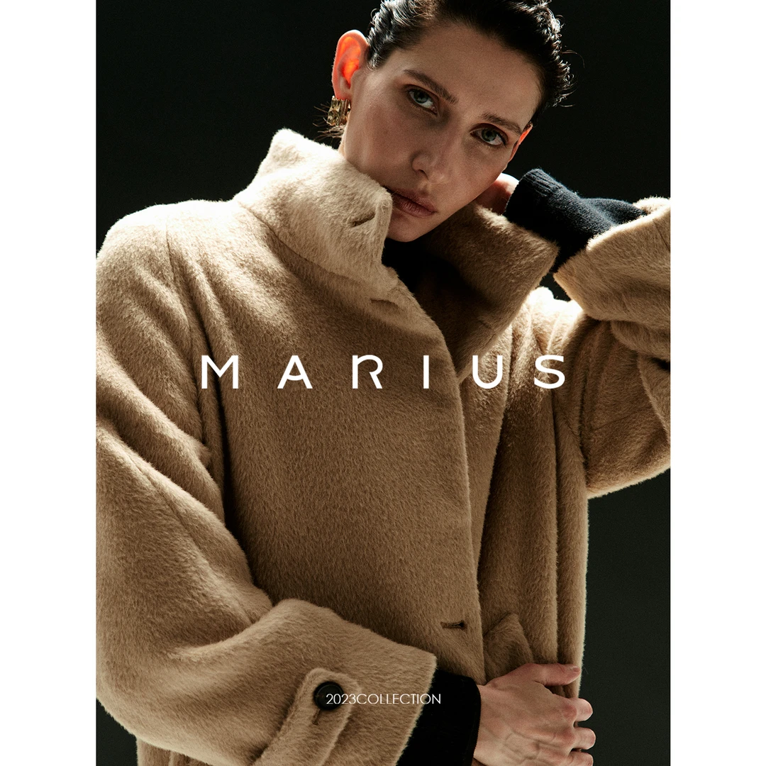 MARIUS“三粒扣”TIAN然纤维奢牌御用时尚宽松大衣