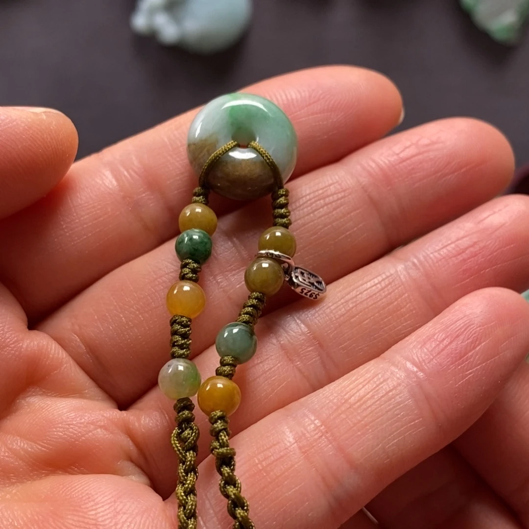 翡翠未镶嵌颈饰复古国风