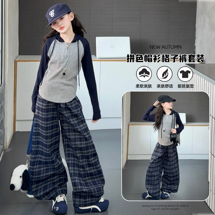 韩版女童休闲套装时尚百搭秋款大童运动女孩显瘦休闲宽松10