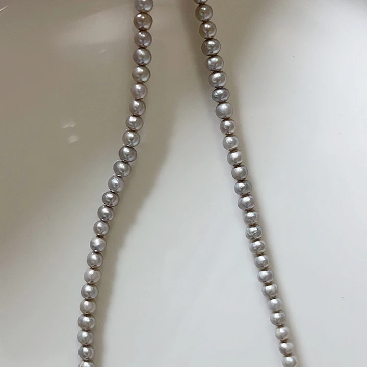 淡水珍珠3.5左右高级灰未镶嵌