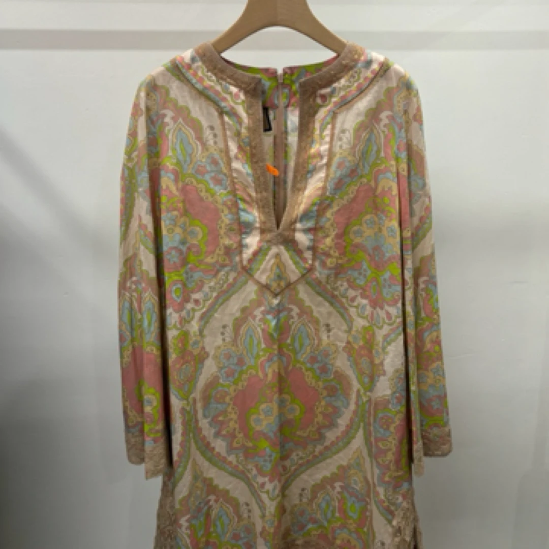 99新 GUCCI/古驰 印花长袖连衣裙/38码/D01081