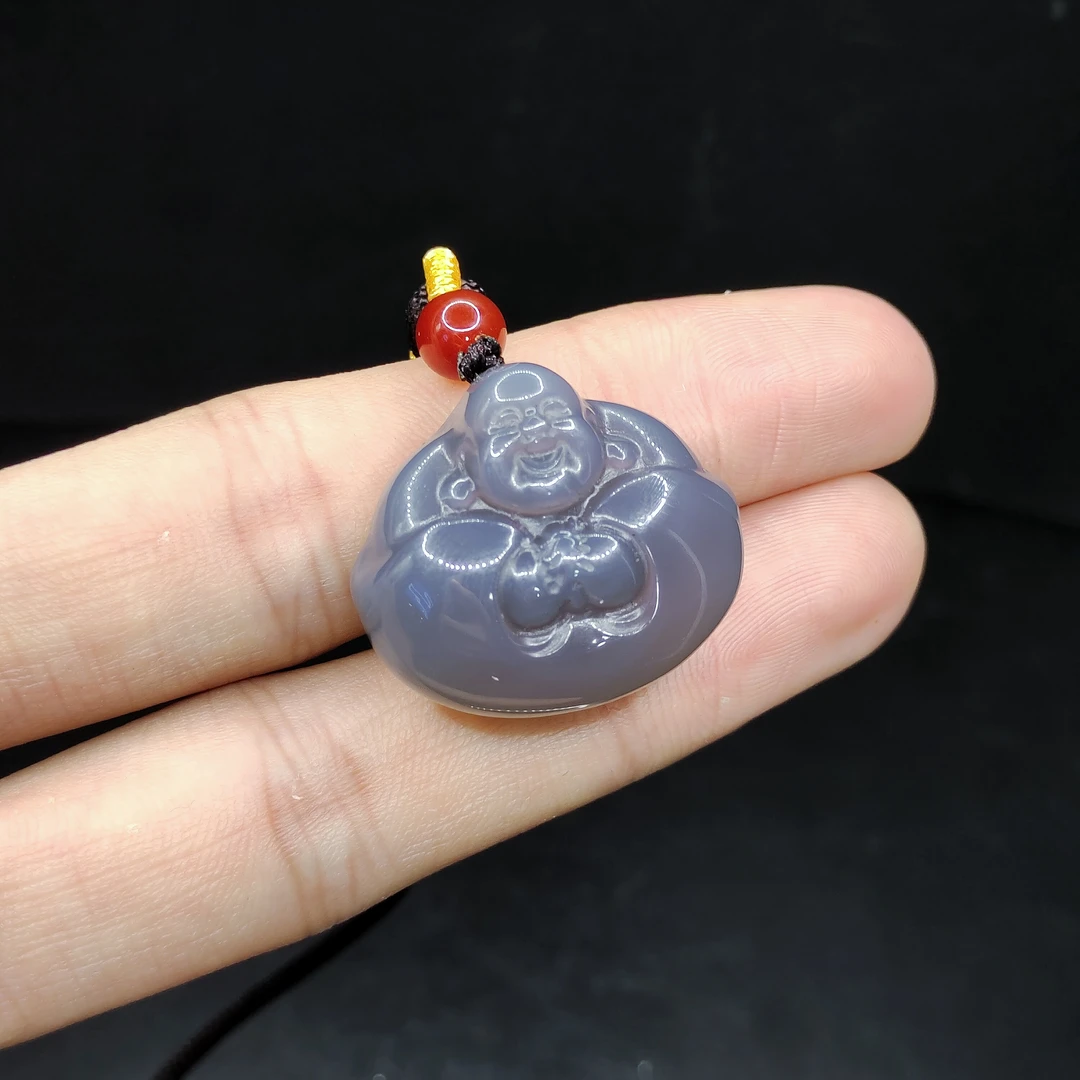 【老三珠宝】烟紫佛公吊坠赠绳子B1【多样性发其一】约23-25-13mm