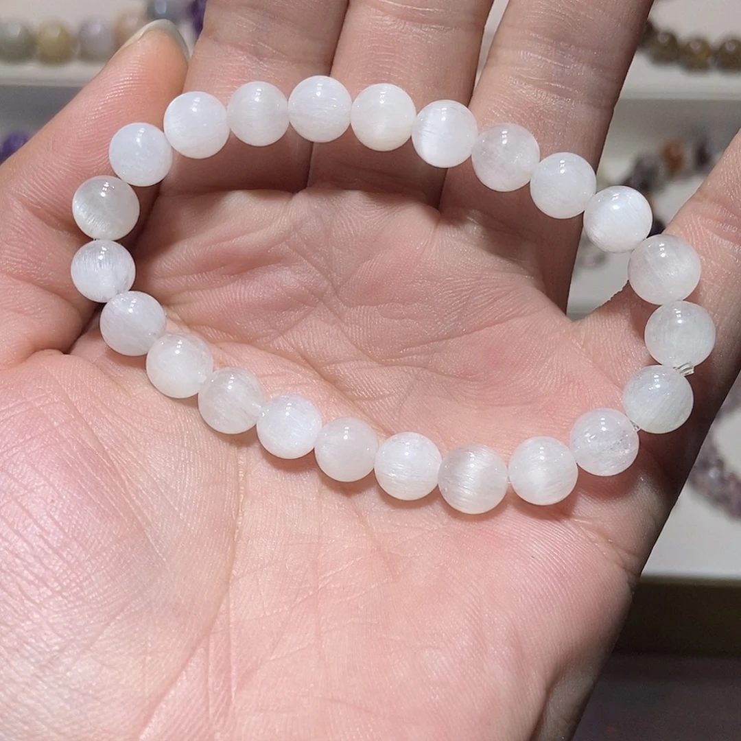 水晶手链未镶嵌白兔毛8.5