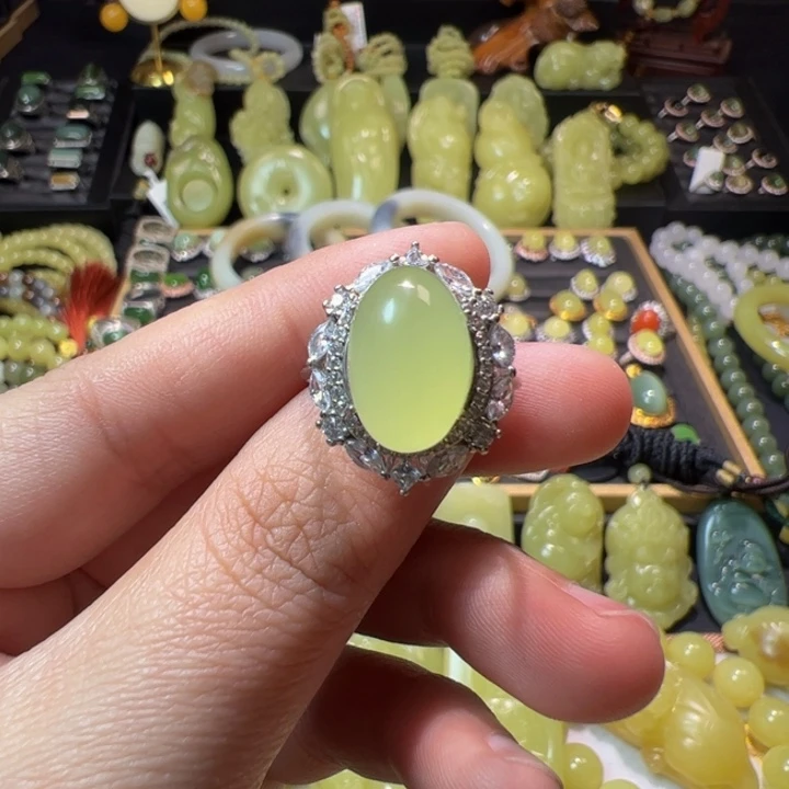 和田玉（黄玉）颈饰银S925镶嵌