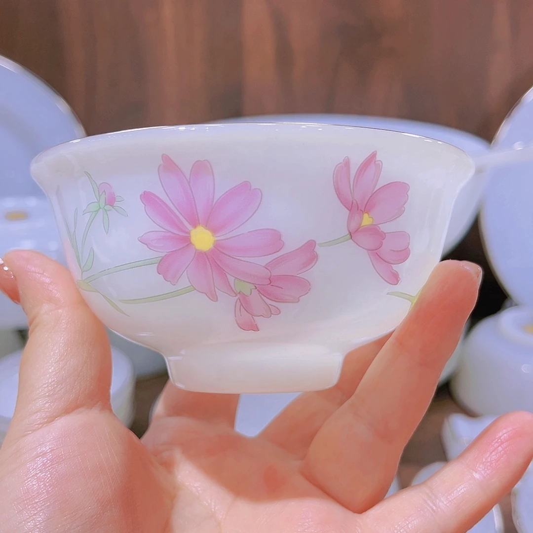 【闪购商品】瓷幸福花语饭碗10个