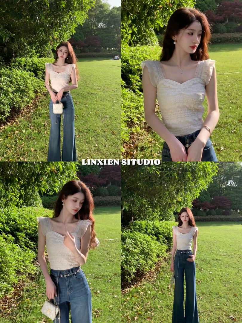 西恩定制●【芭蕾茶歇】夏季时尚百搭显瘦小众设计感上衣JJC5SY2028