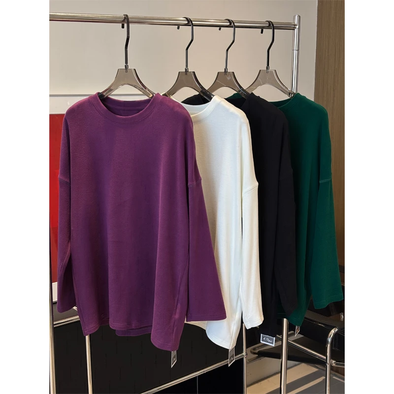 【呵护新人必入】德绒磨毛自发热长T恤打底066-TX24011