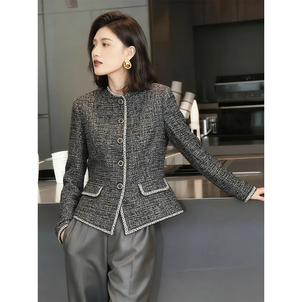 法式时尚洋气减龄小香风外套女2025秋季新款轻奢高级感气质上衣潮