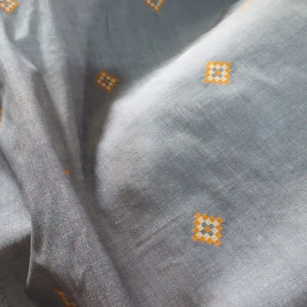 棉港货纯棉色织绣花牛仔1米价X1.4米宽对面20包邮