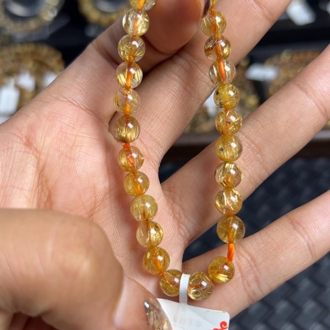 未镶嵌手链水晶天然金发晶