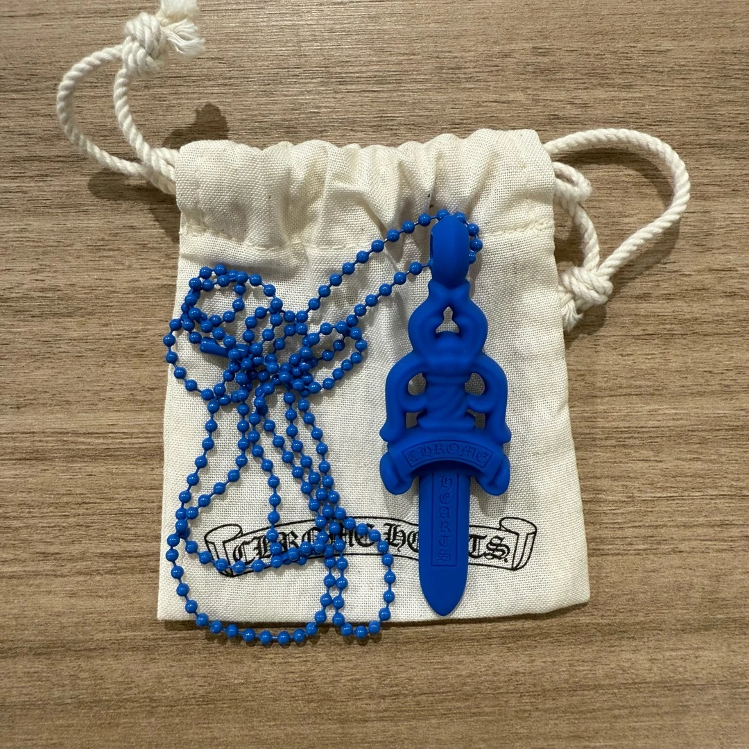 未使用 Chrome Hearts/克罗心 (PM)硅胶宝剑十字架项链大号防尘袋