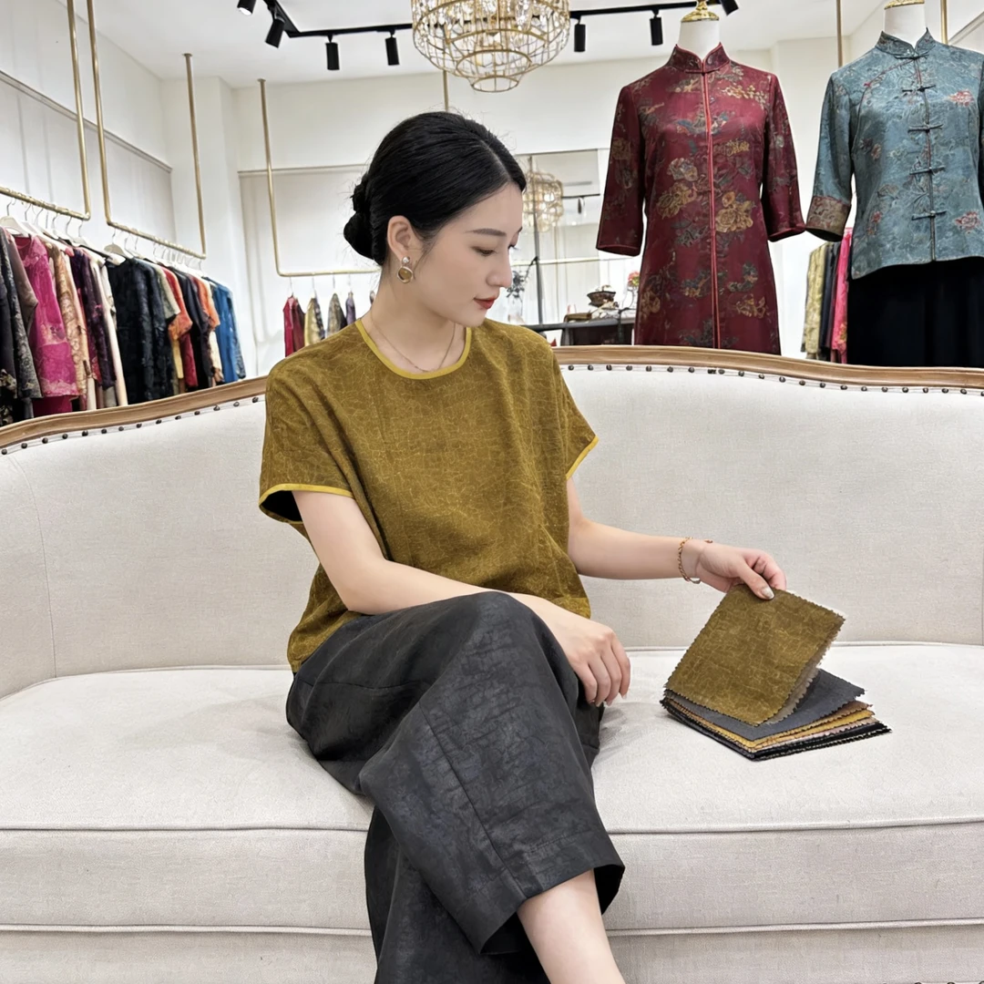 【董小姐】！宠粉福利！桑蚕丝金龟香云纱上衣女