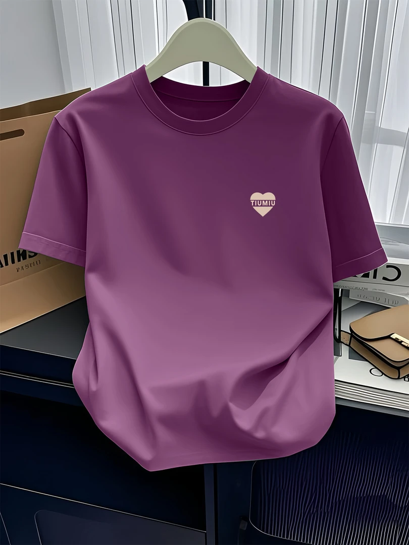 夏季短袖t恤女士宽松圆领减龄休闲新款百搭显瘦时尚中年妈妈上衣